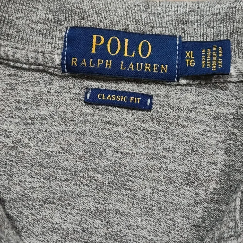 Polo by Ralph Lauren Gray Short Sleeve Polo Men's Shirt. #C
